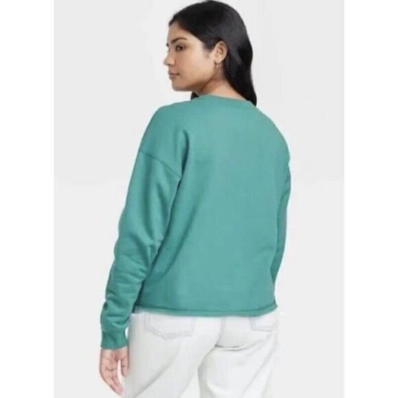 Disney Mickey And Friends Women's Crop Top Print Crew Neck Sweatshirt Sz XL - Picture 5 of 9